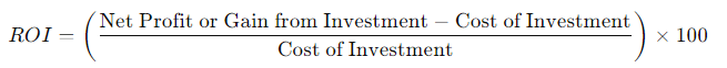 ROI formula